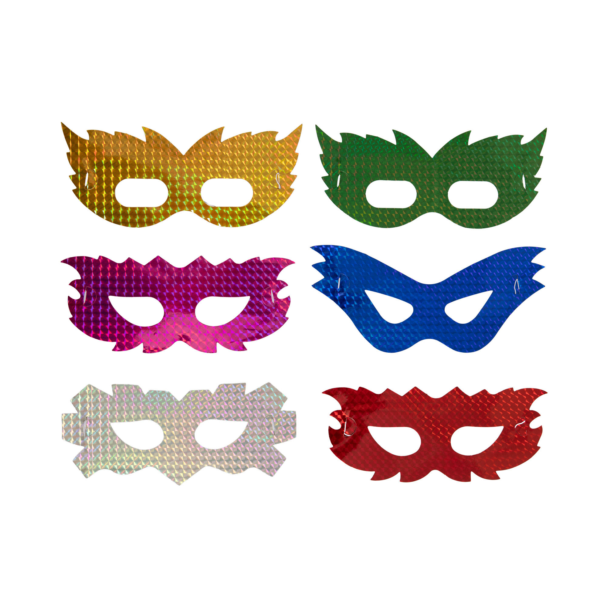 Škrabošky barevné holografické tvary 6 ks Albi