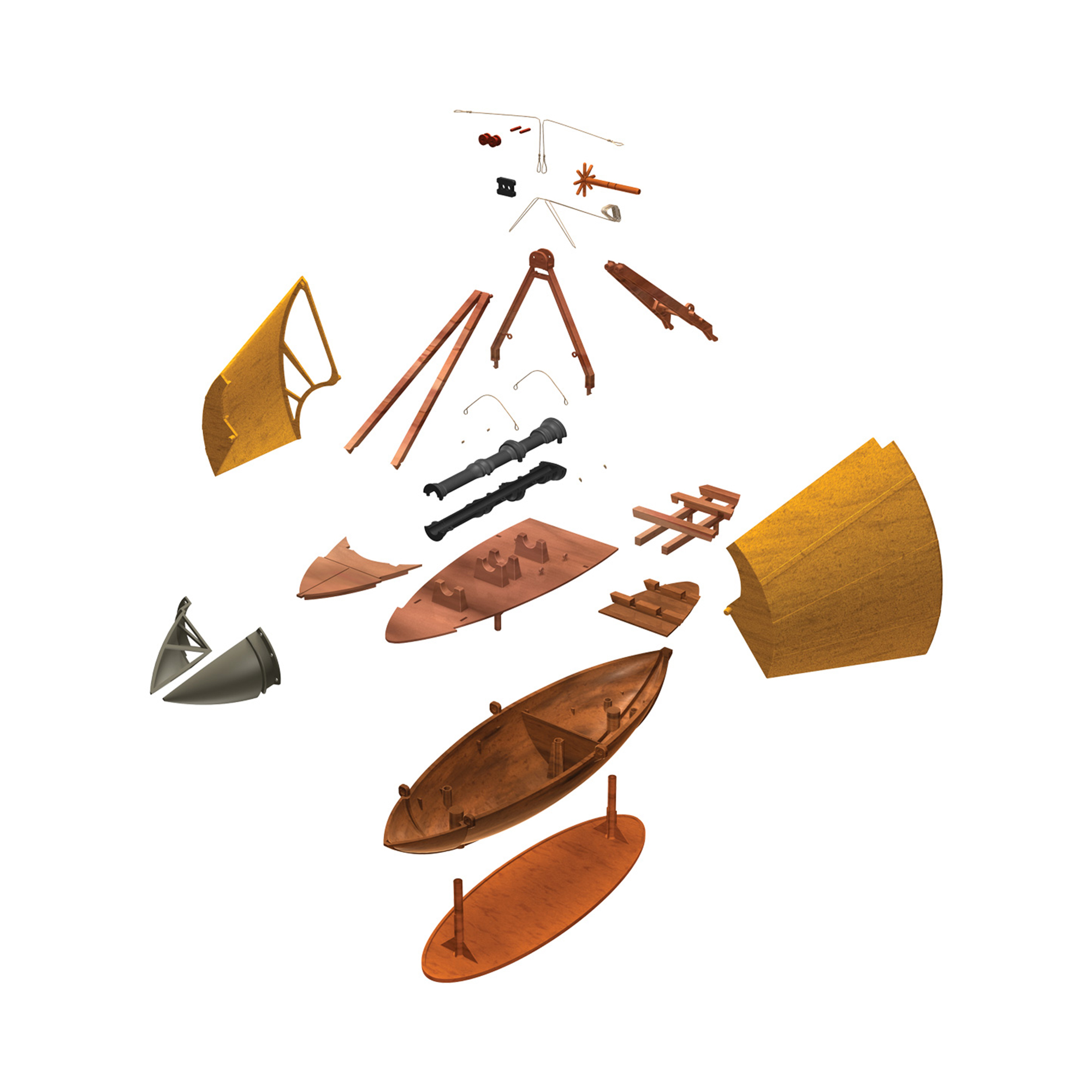 Stavebnice Leonardo Da Vinci - Lodní dělo se štítem Albi - Obrázek 3