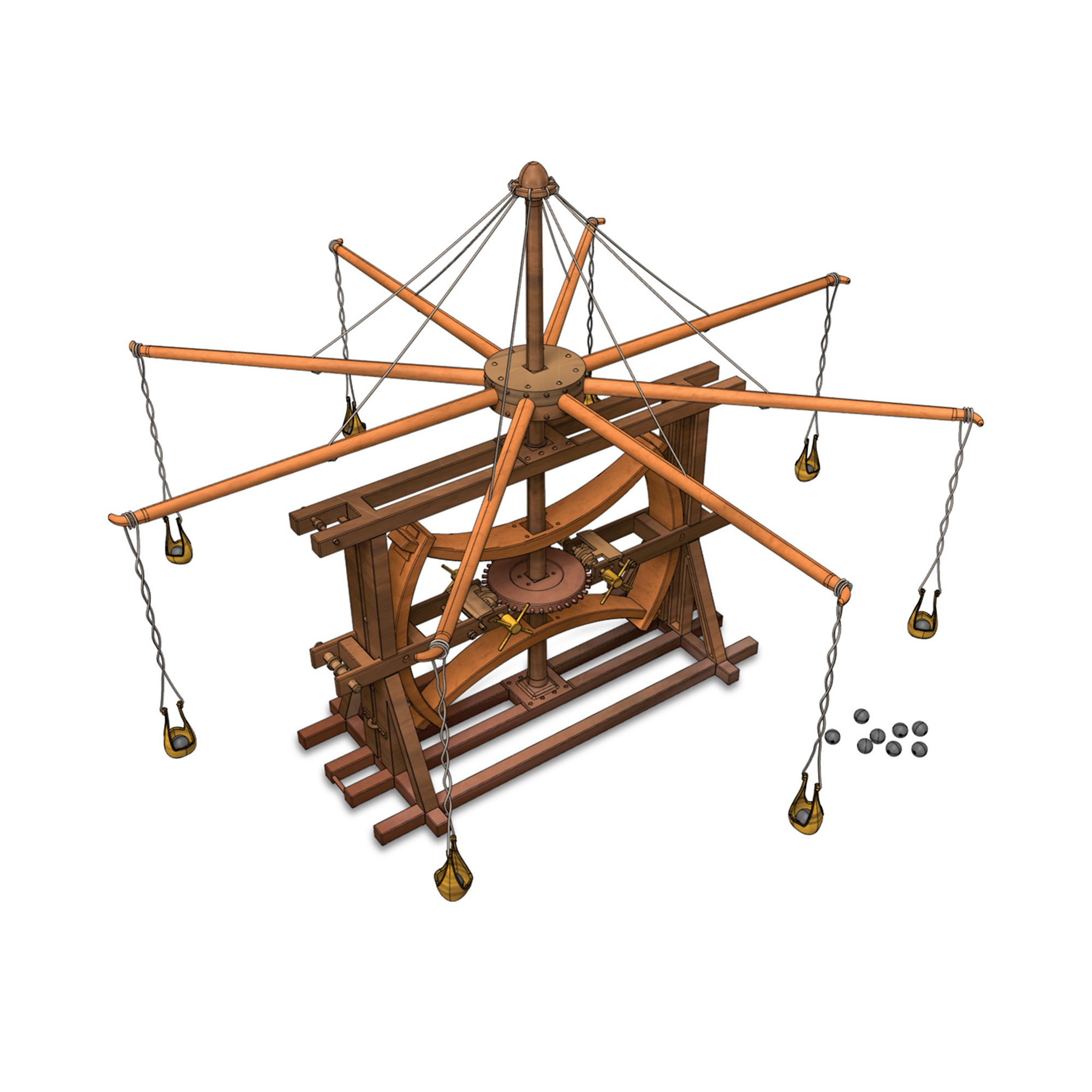 Stavebnice Leonardo Da Vinci - Víceramenný prak Albi - Obrázek 2