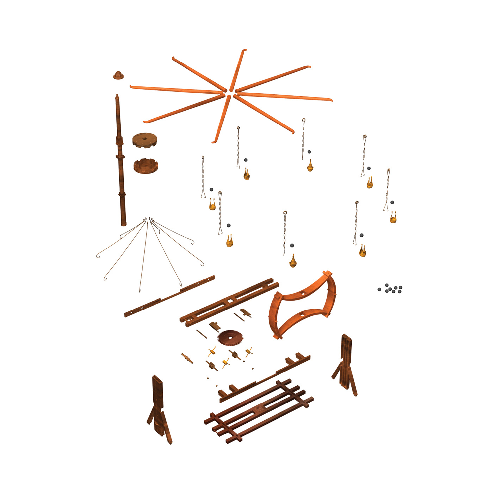 Stavebnice Leonardo Da Vinci - Víceramenný prak Albi - Obrázek 3