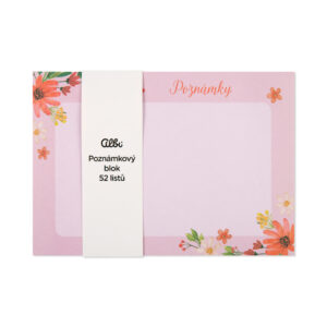 Stolní poznámkový blok - Růžové květiny Albi