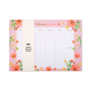 Týdenní plánovač - Růžové květiny Albi