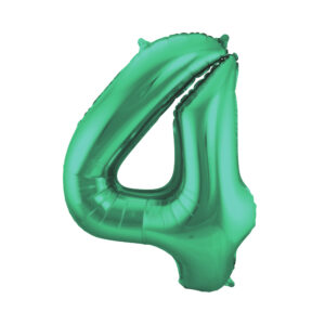 Balónek fóliový 86 cm zelený matný číslo 4 Albi