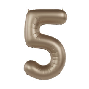 Balónek fóliový 86 cm zlatý matný číslo 5 Albi