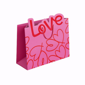 Dárková taška horizontální malá - S výsekem Love (22