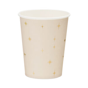 Kelímky béžové s hvězdičkami 6 ks Albi