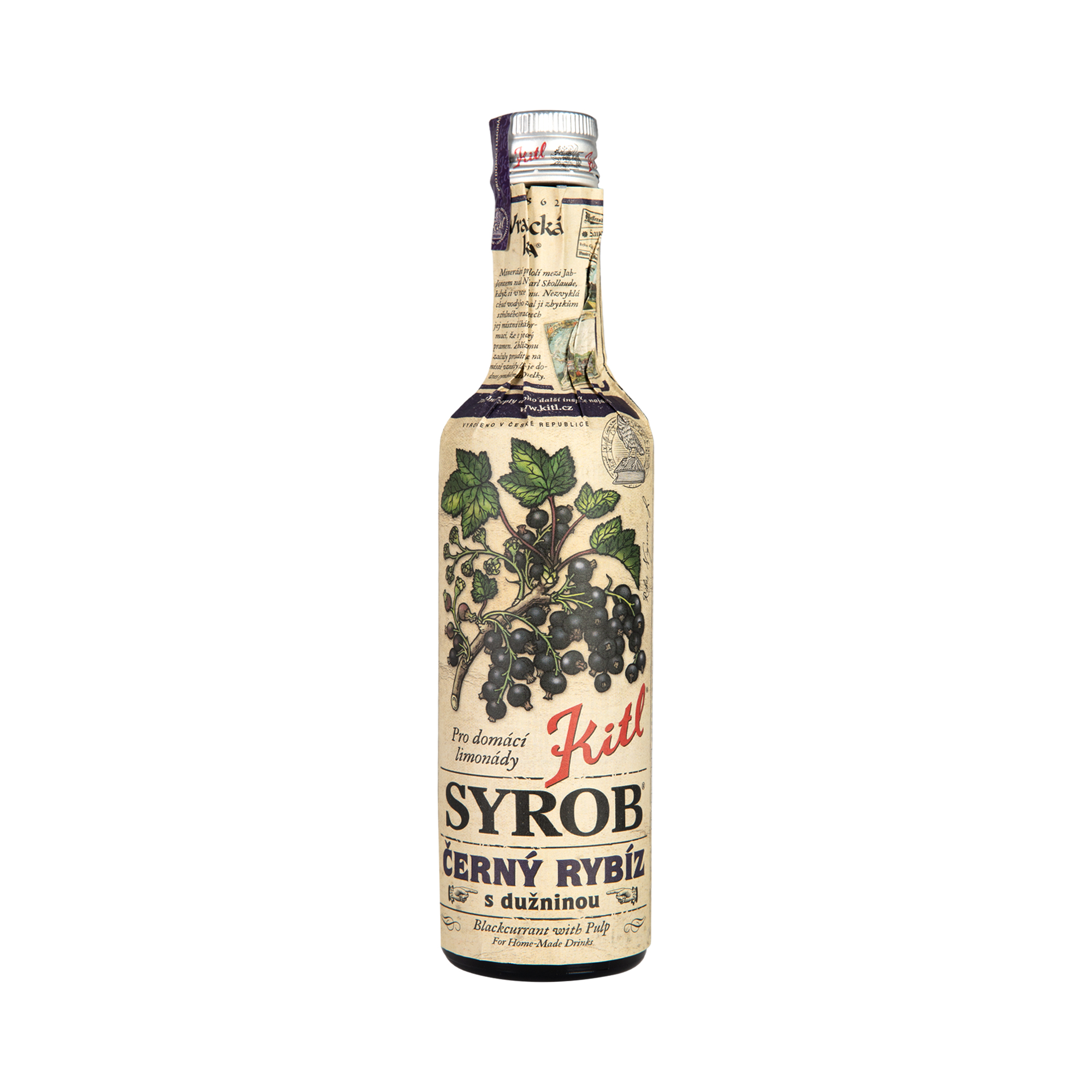 Kitl Syrob - Černý rybíz s dužinou 500 ml Kitl
