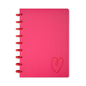 Růžový kroužkový blok - Srdce Albi