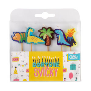 Sada dortových svíček - Dinosauři Albi