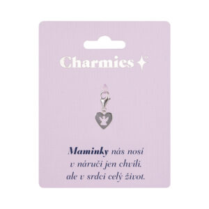 Stříbrný přívěsek srdce - Maminky Albi
