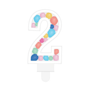 Svíčka dortová barevné lentilky číslo 2 Albi