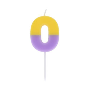 Svíčka dortová dvoubarevná číslo 0 Albi