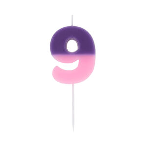 Svíčka dortová dvoubarevná číslo 9 Albi
