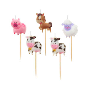 Svíčky dortové zvířátka z farmy 5 ks Albi