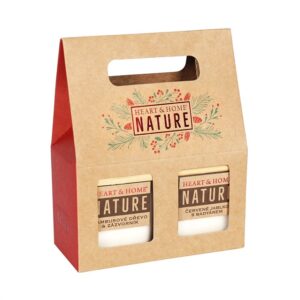 Vánoční sada 2 svíček Heart and Home Nature - Zázvorník Albi