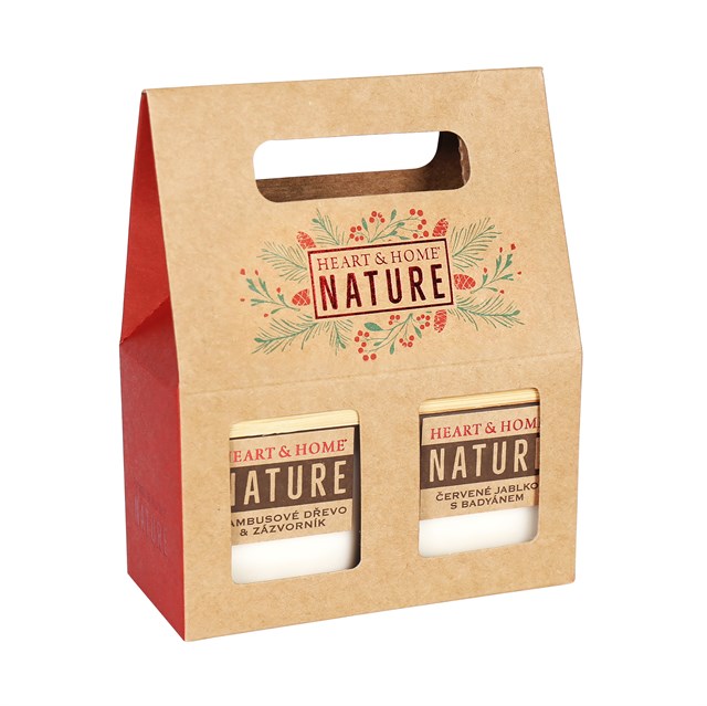 Vánoční sada 2 svíček Heart and Home Nature - Zázvorník Albi