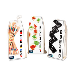 Výhodné balení - Hry v pytlíku: Domino + Kuličky + Mikádo Albi