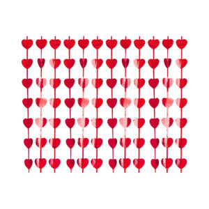 Závěs na dveře srdce červené Albi