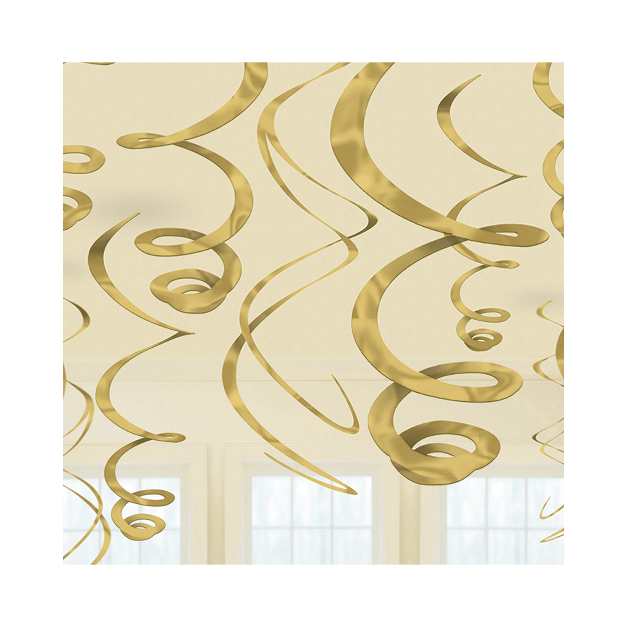 Závěsné spirály zlaté 12 ks Albi