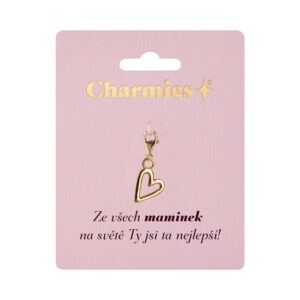 Zlatý přívěsek srdce - Nejlepší maminka Albi