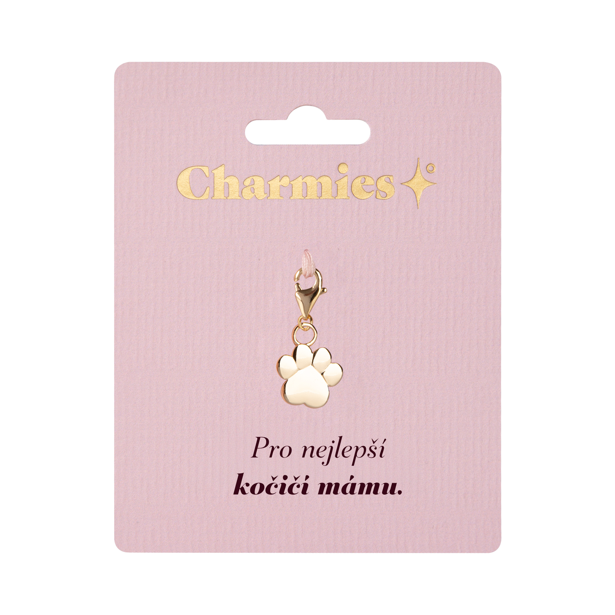 Zlatý přívěsek tlapky - Kočičí máma Albi