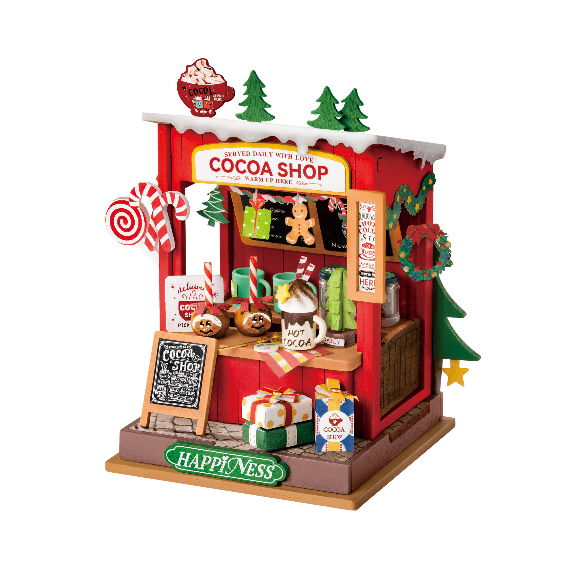 Domeček - Vánoční stánek s kakaem Robotime