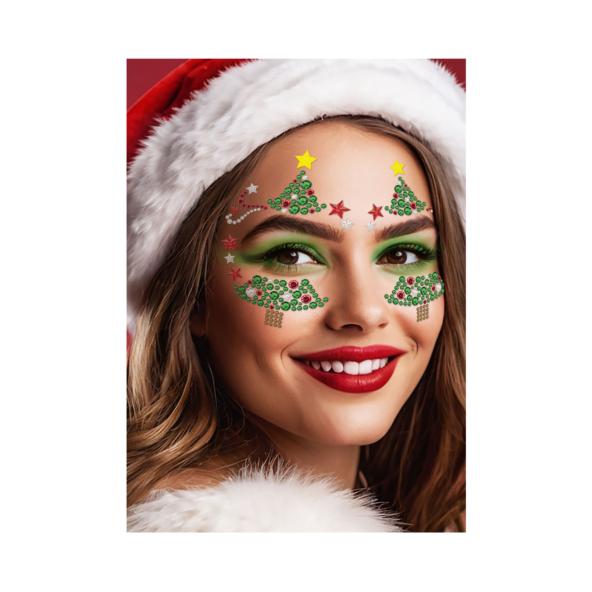 Kamínky na obličej Vánoční stromečky Albi - Obrázek 3