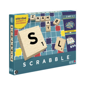 Scrabble dřevěná edice CZ Mattel