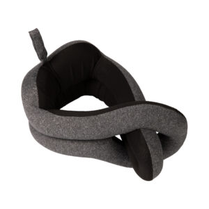 Tmavě šedý cestovní polštář s provlékáním Albi