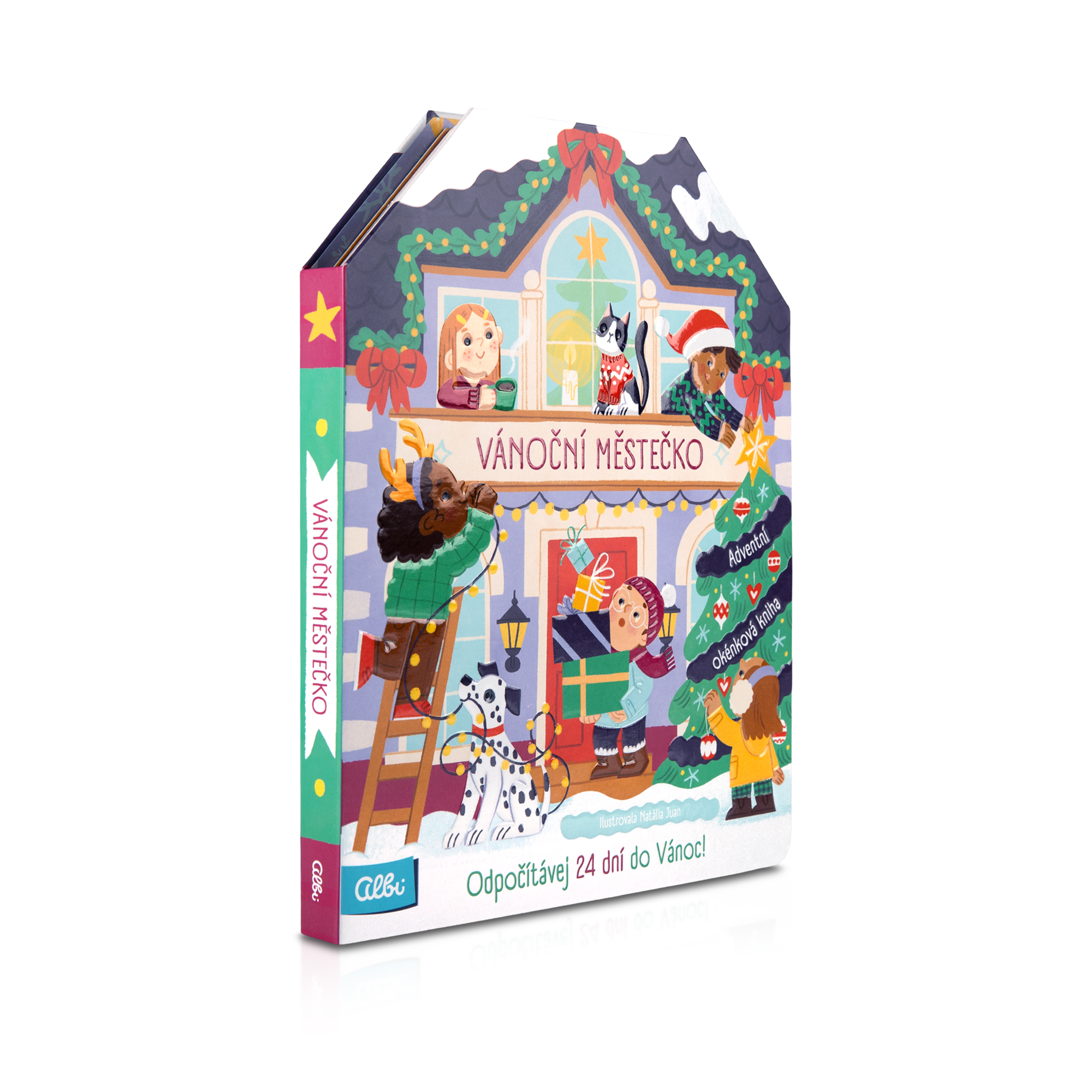 Vánoční městečko - Adventní okénková kniha Albi