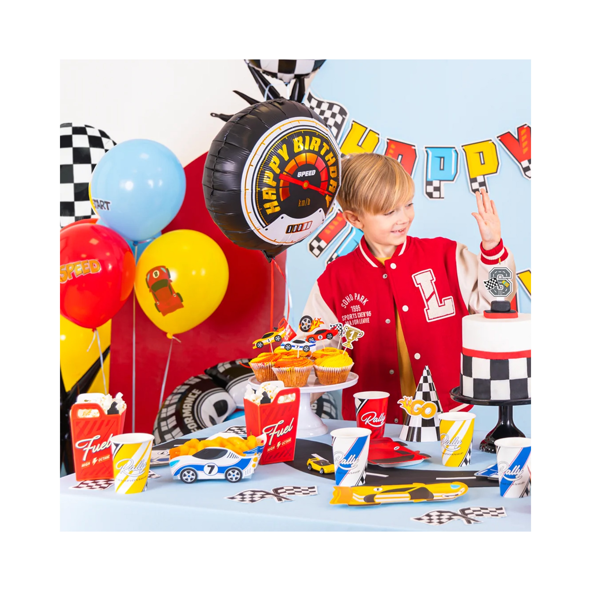 Balónek fóliový Happy Birthday závodní tachometr Albi - Obrázek 3