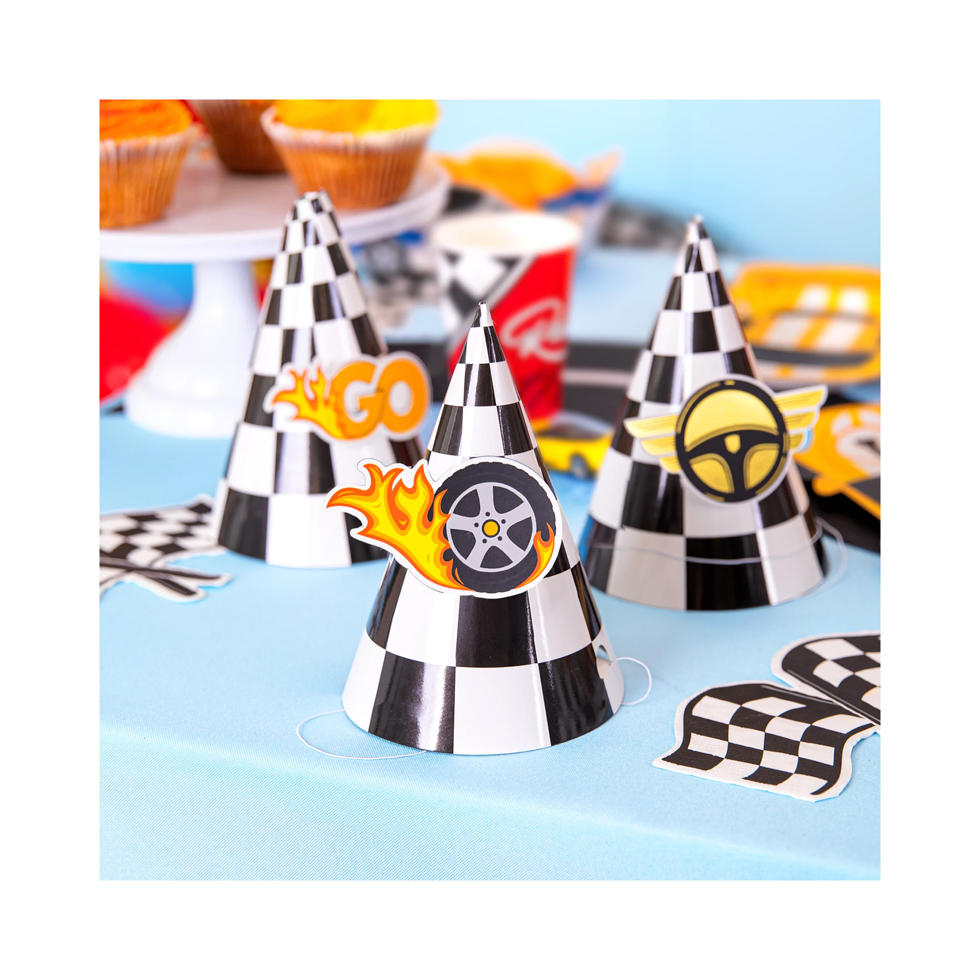 Čepičky Závodní auta 6 ks Albi - Obrázek 2