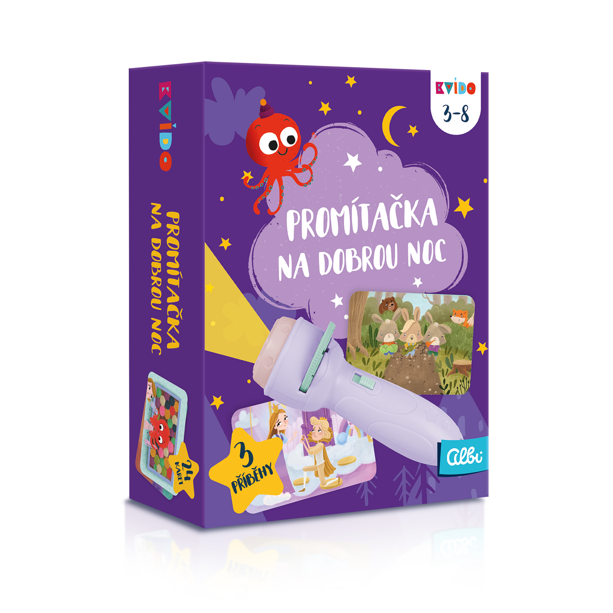 Fialová promítačka na dobrou noc - Kvído Albi