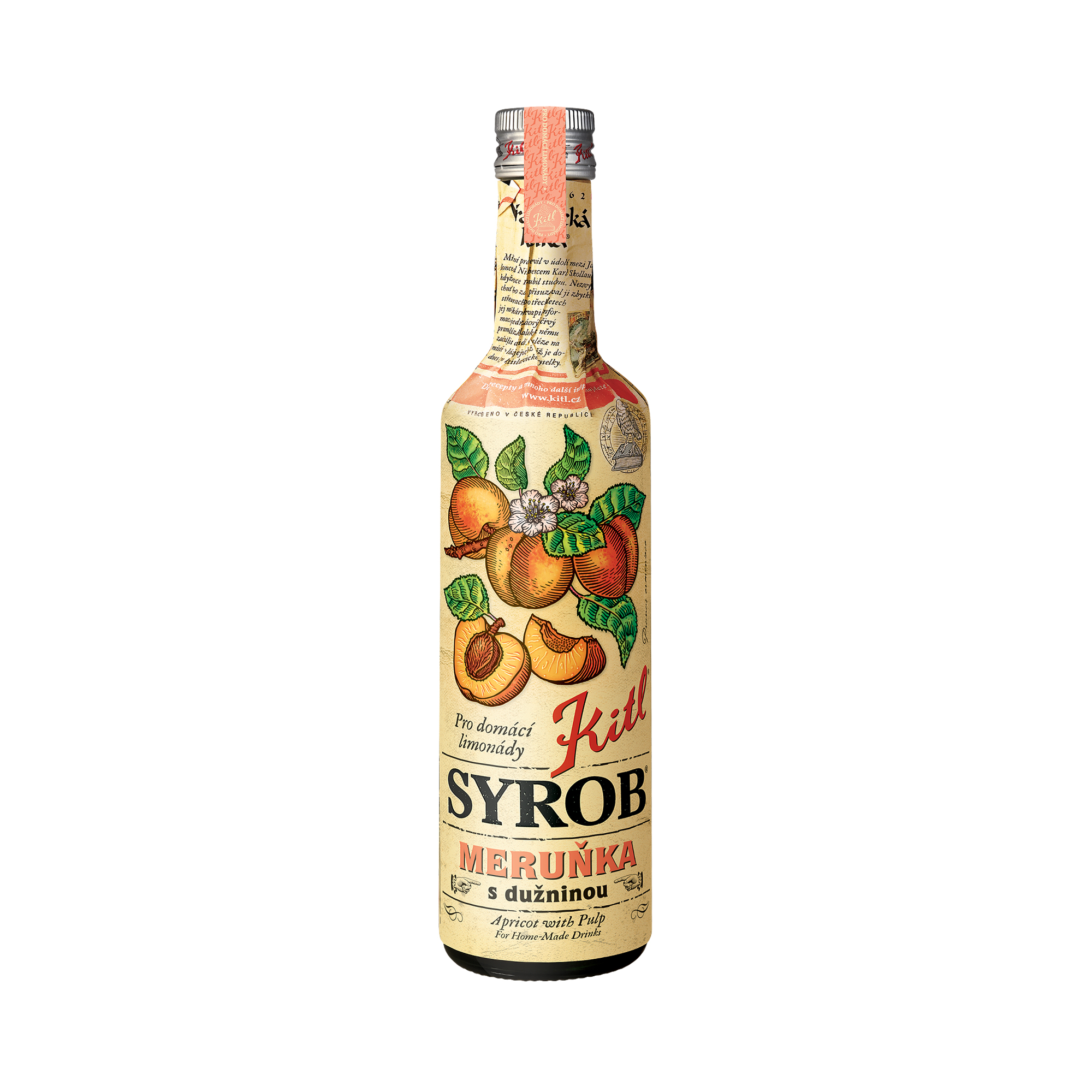Kitl Syrob - Meruňka s dužinou 500 ml Kitl