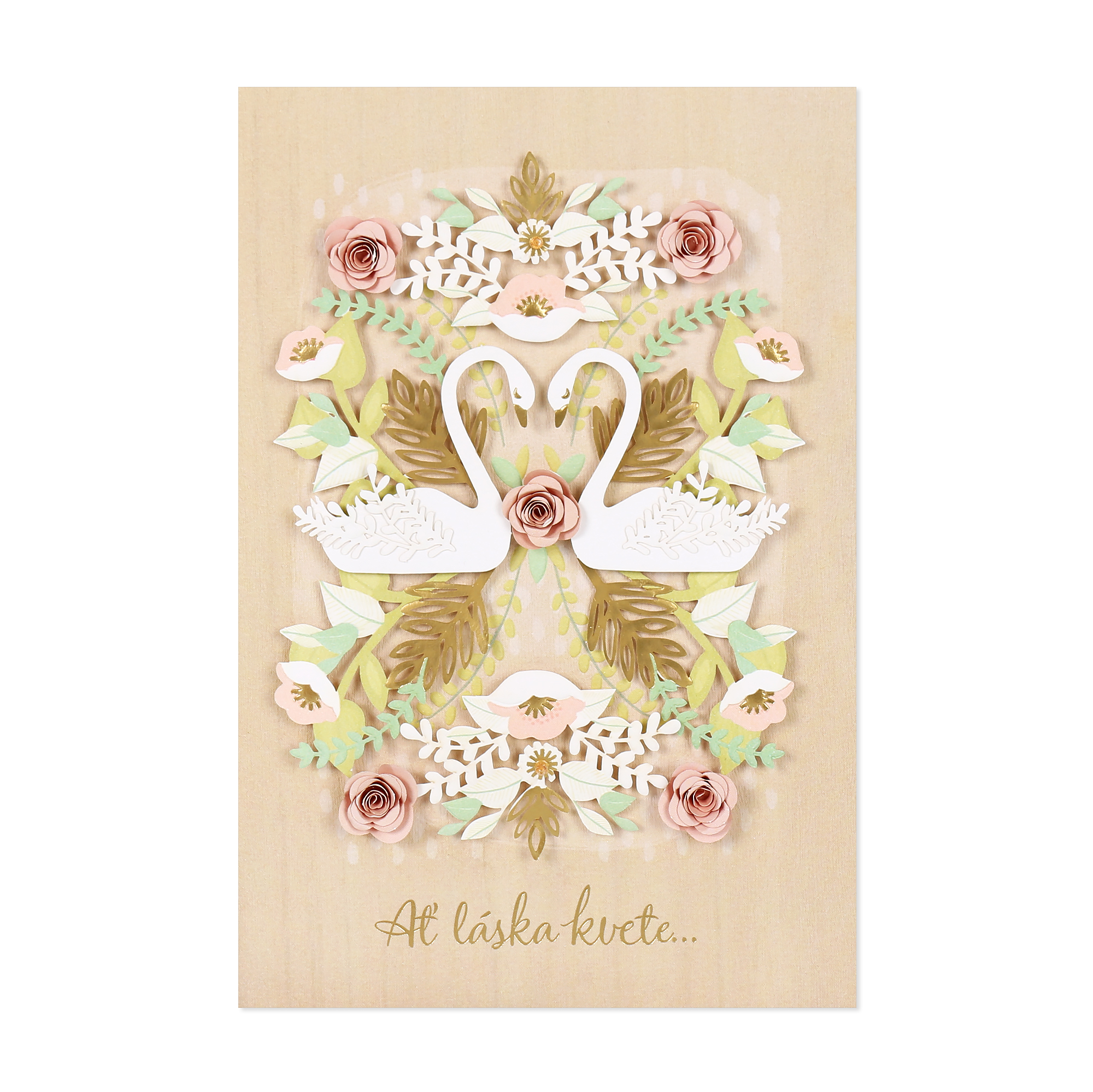 Luxusní svatební přání - Labutě Albi