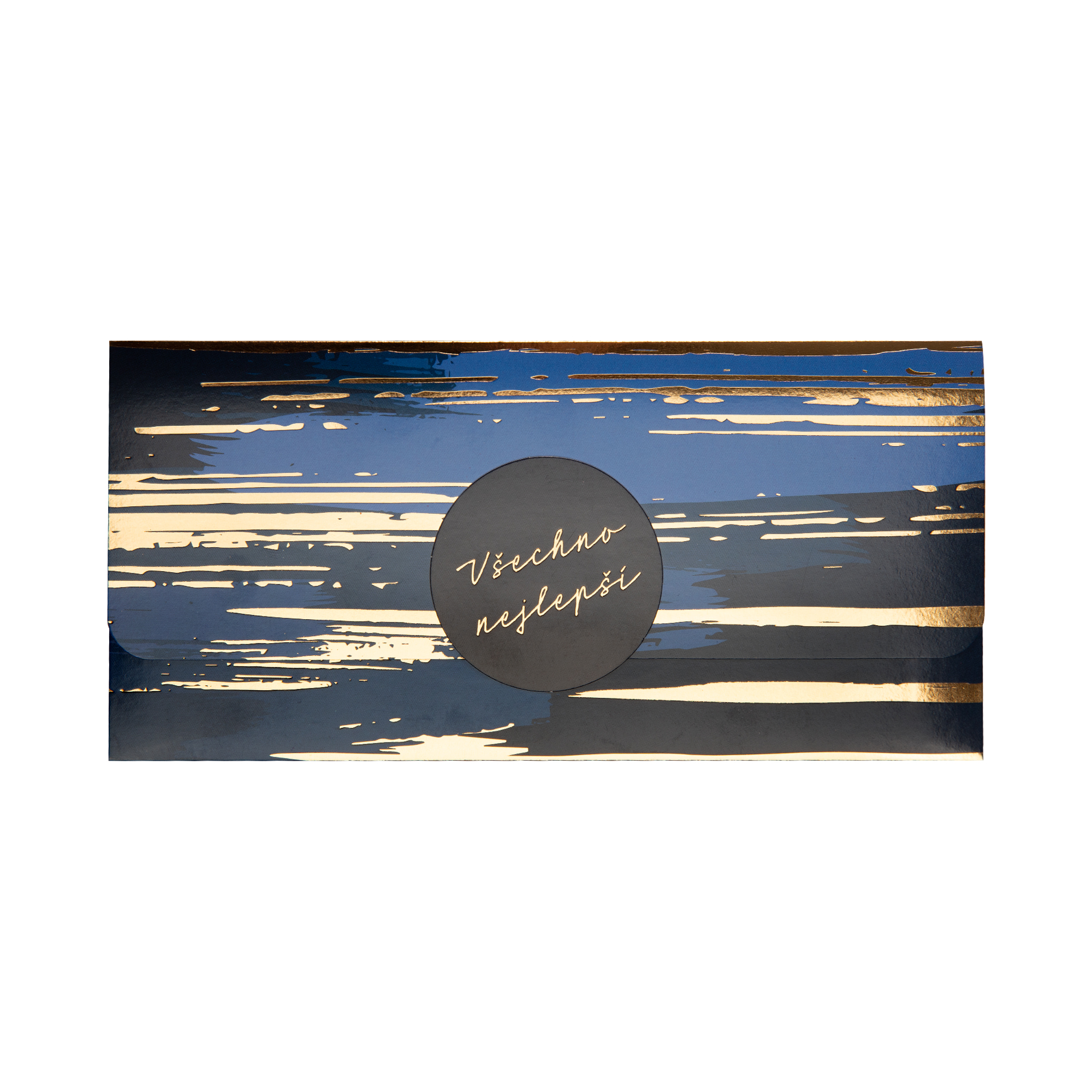 Magnetická narozeninová obálka na peníze - Zlato-modrý motiv Albi