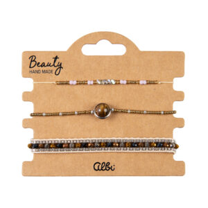 Náramky - Béžová planetka Albi