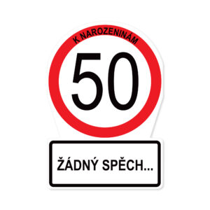 Přání k narozeninám - Dopravní značka 50 let Albi