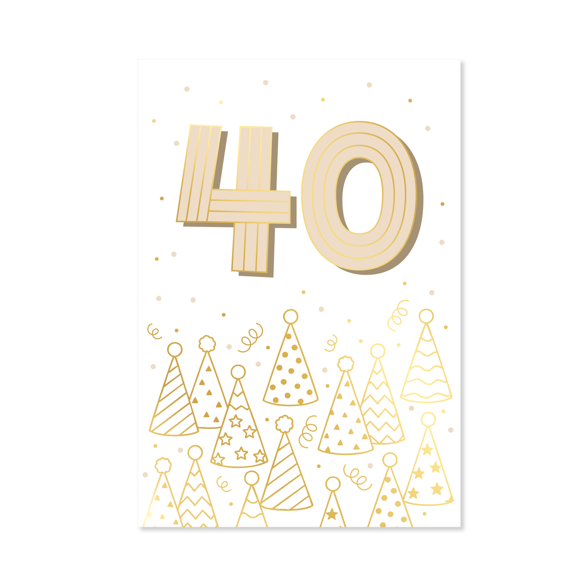 Přání k narozeninám - Zlatá ražba 40 let Albi