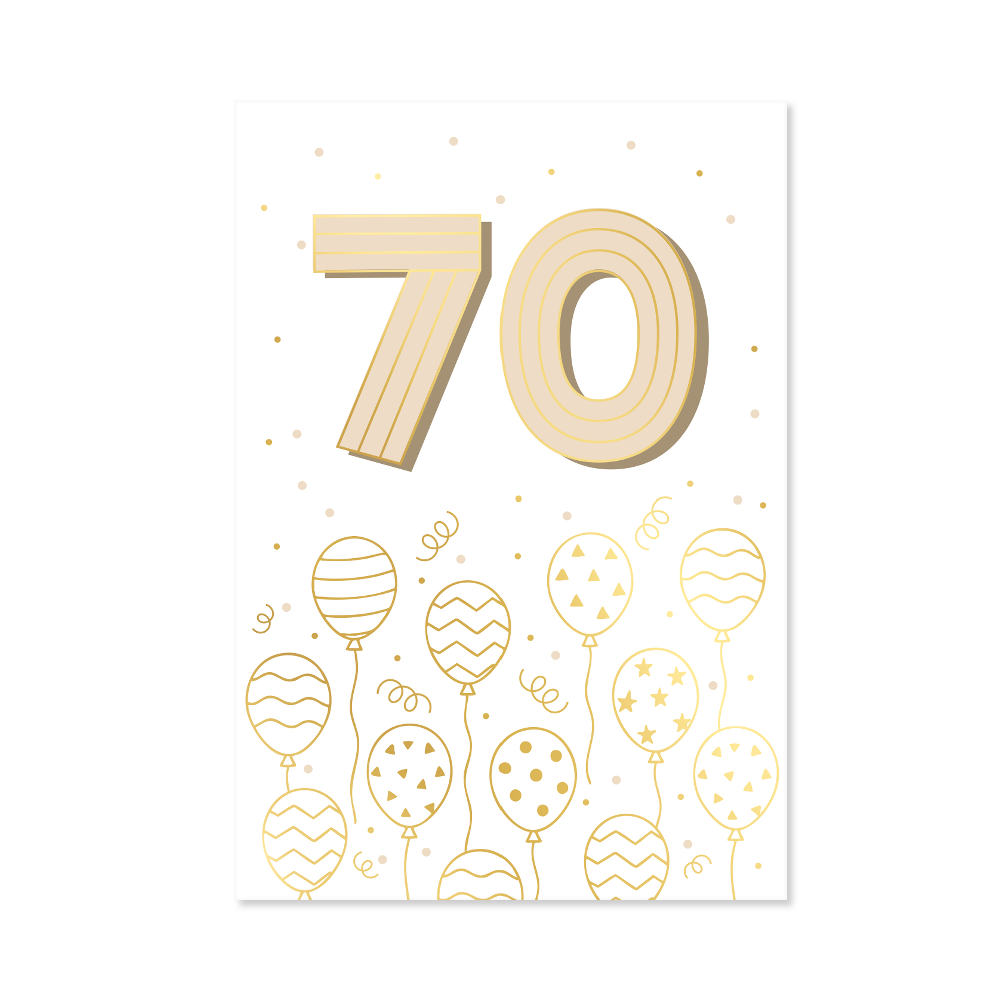 Přání k narozeninám - Zlatá ražba 70 let Albi