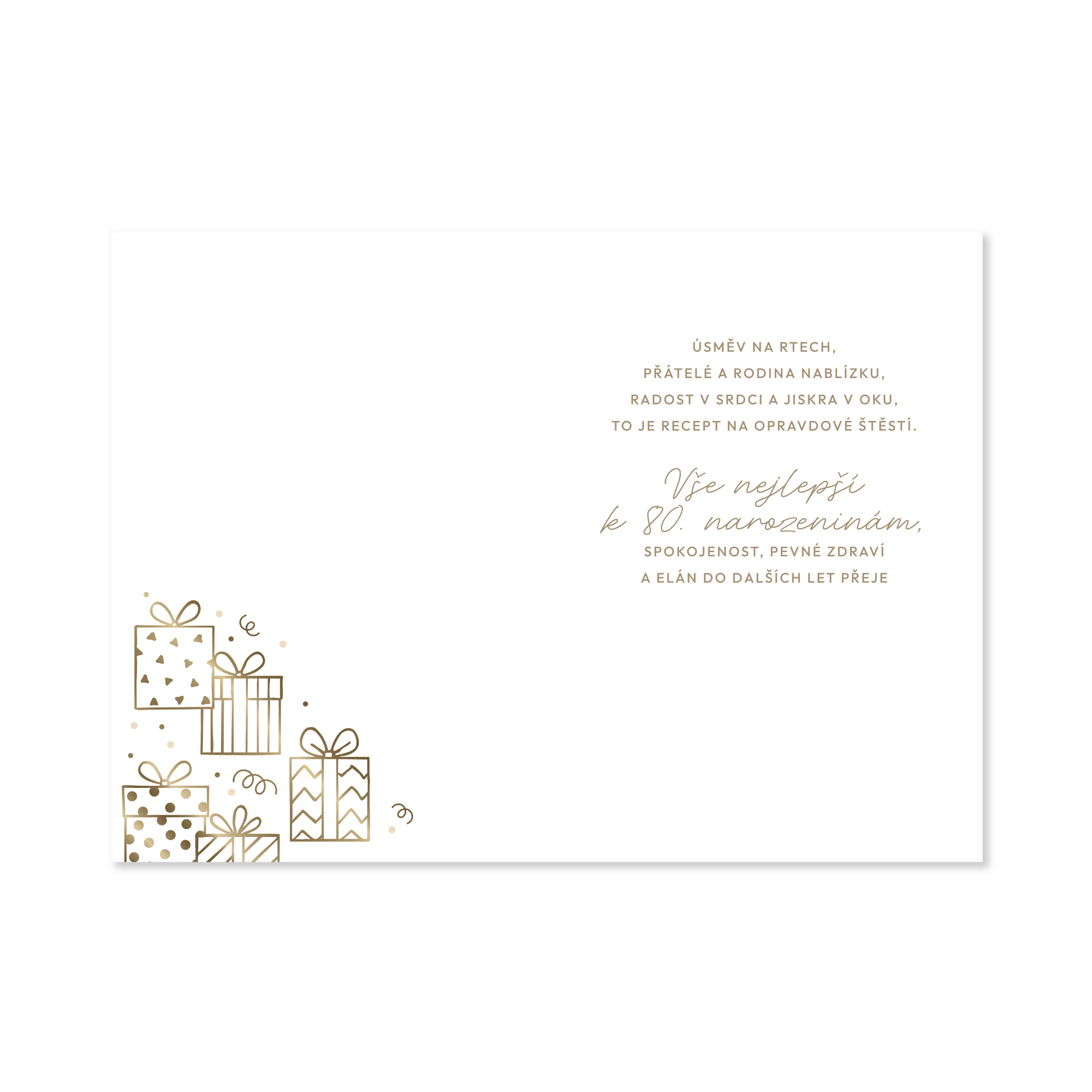 Přání k narozeninám - Zlatá ražba 80 let Albi - Obrázek 2