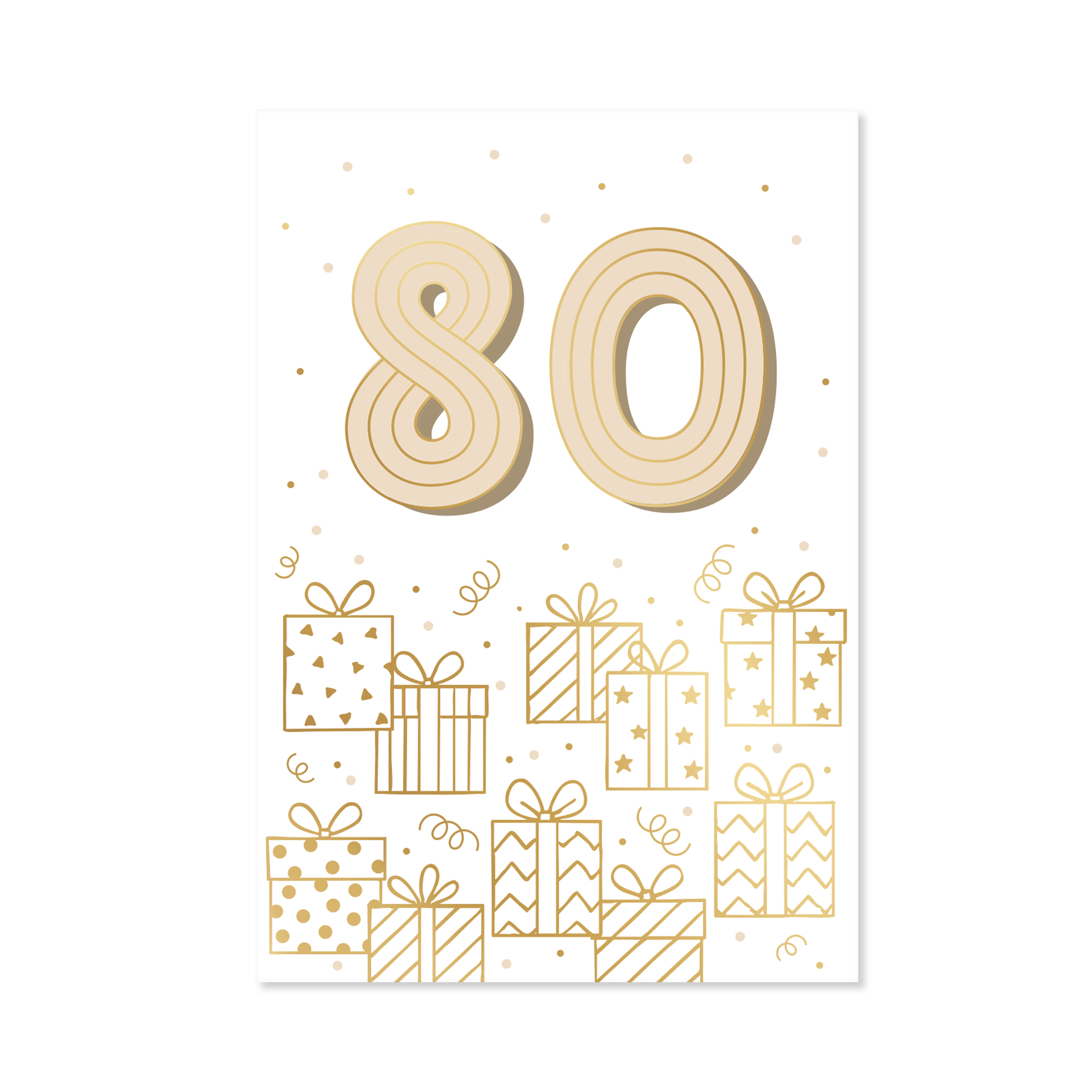 Přání k narozeninám - Zlatá ražba 80 let Albi