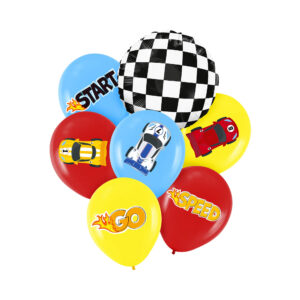 Set balónků Závodní auta - latex a fólie 7 ks Albi