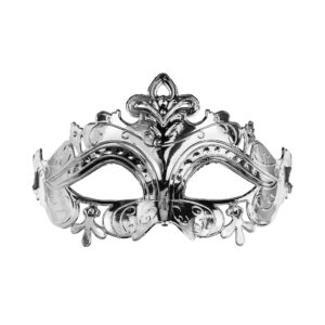 Škraboška karnevalová stříbrná Albi