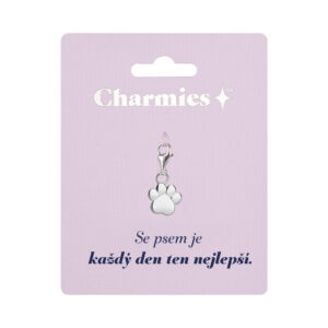 Stříbrný přívěsek tlapky - Se psem Albi