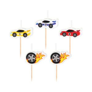 Svíčky dortové Závodní auta 5 ks Albi