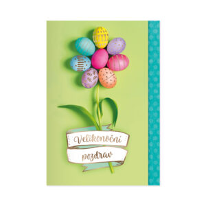 Velikonoční přání - Květina z vajíček Albi