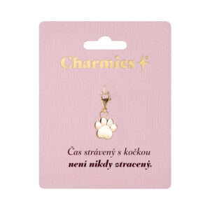 Zlatý přívěsek tlapky - Čas strávený s kočkou Albi