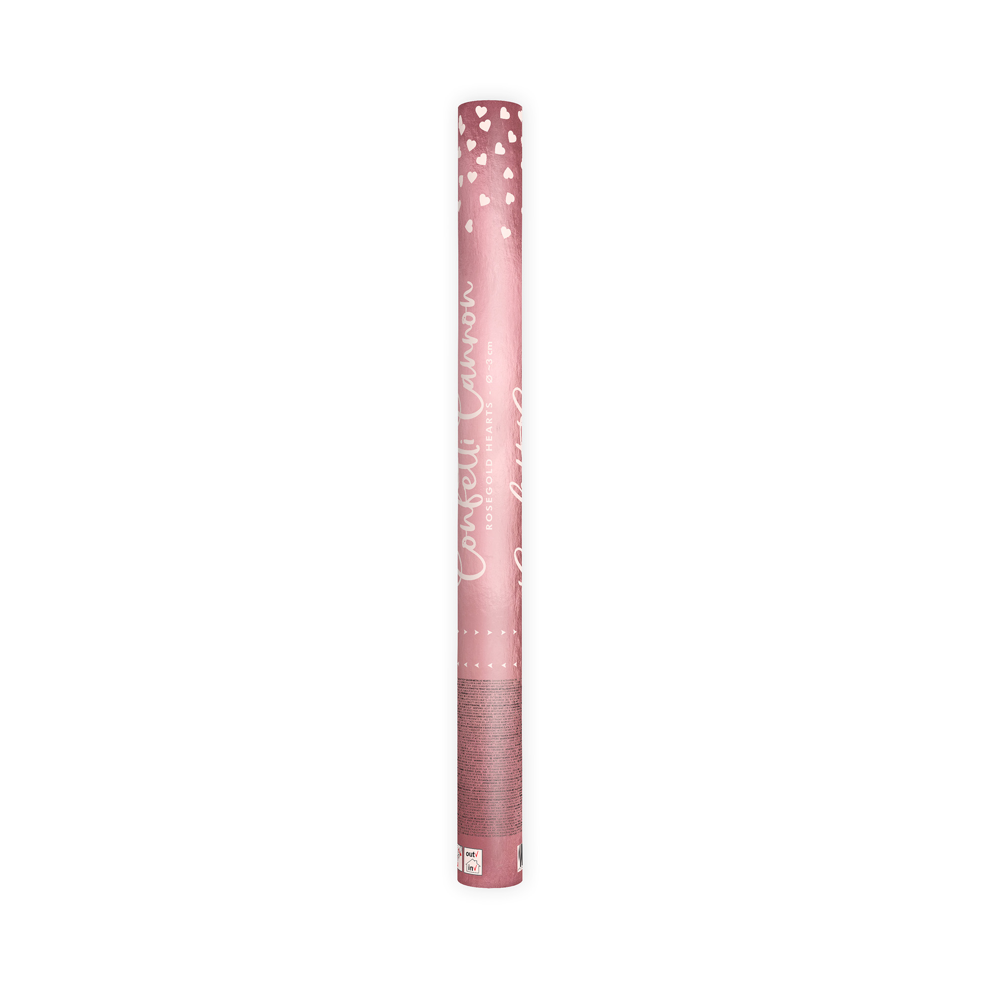 Konfety vystřelovací růžová srdce 60 cm Albi - Obrázek 3