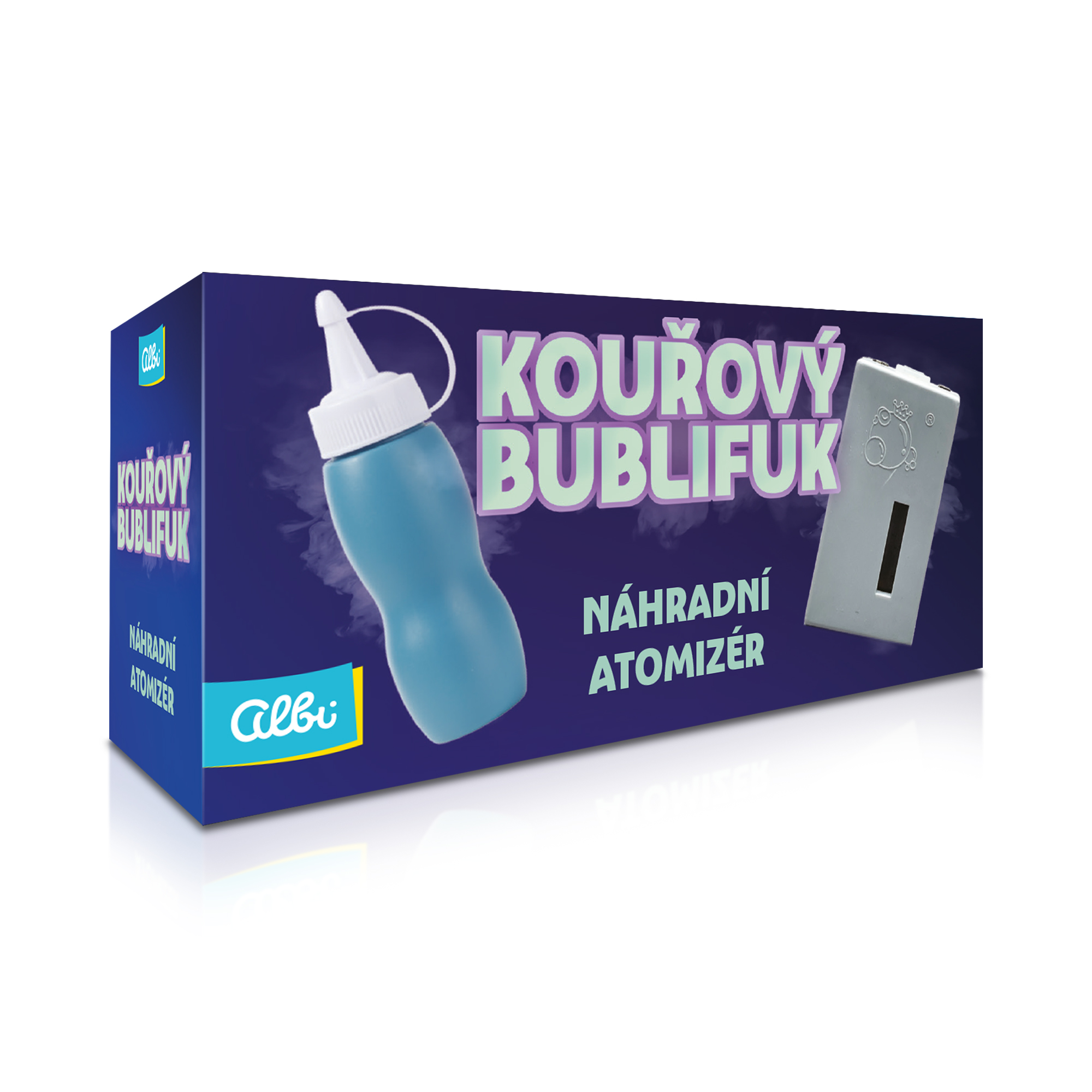 Kouřový bublifuk - Náhradní bublinová směs a atomizér Albi